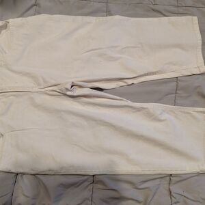 Faded Glory White Cropped Pants Ankle Length